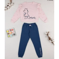 Conjunto niña minnie azul/rosa