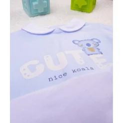 Conjuntos de jersey azul y crema con polainas