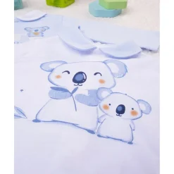 Conjuntos de jersey azul y crema con polainas