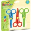 Crayola - Conjunto de 3 tijeras seguras para colorear, multicolor ㅤ