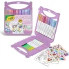 Crayola - Juego de rotuladores lavables SuperTips, 65 piezas en colores pastel ㅤ