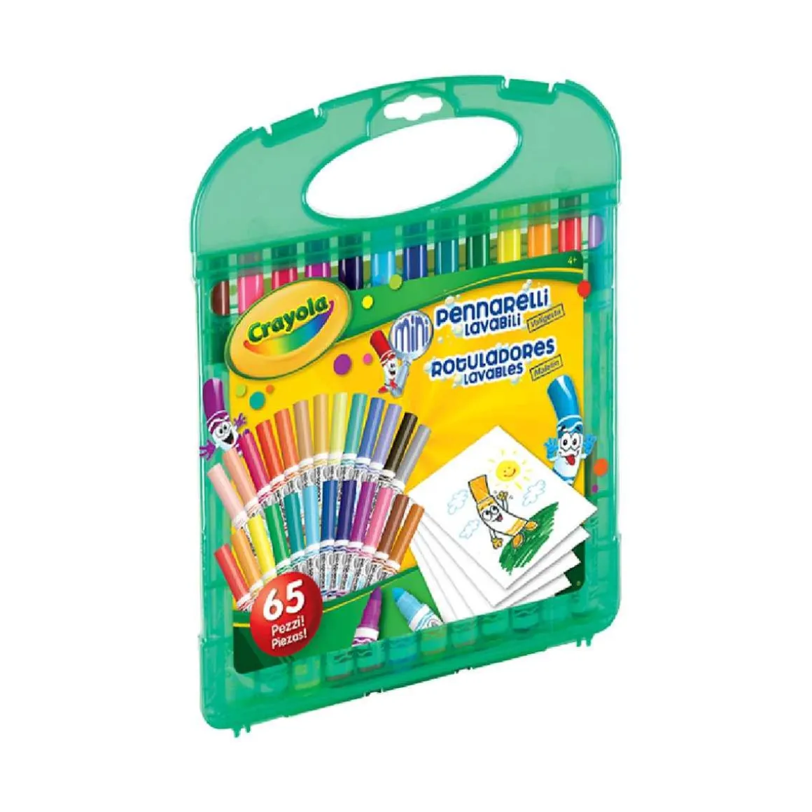 Crayola - Maletín 25 rotuladores lavables