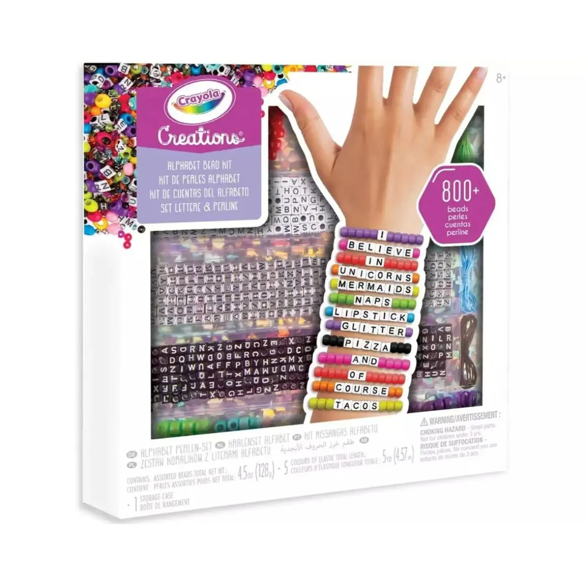 Crayola - Set de perlitas para crear pulseras, actividad creativa