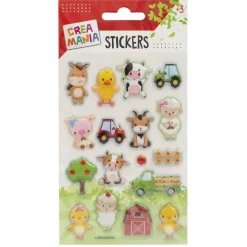 Creamania - Pegatinas Animales Selva/Granja con relieve (varios modelos)