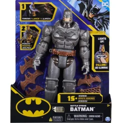 DC Cómics - Batman - Figura articulada electrónica Batman 30 cm con accesorios y sonidos ㅤ