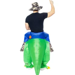 Disfraz a hombros de dinosaurio explorador hinchable para adulto Talla única