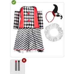 Disfraz de Arlequín para mujer XXL