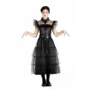 Disfraz de baile Rave'N Dance estilo Wednesday Addams, color negro, talla S ㅤ