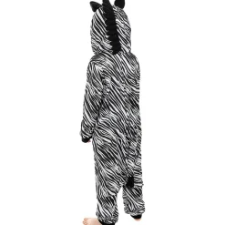 Disfraz de cebra onesie para niños 7-9 años