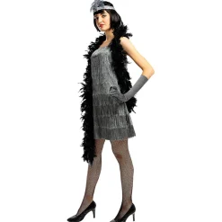 Disfraz de charlestón años 20 plateado L