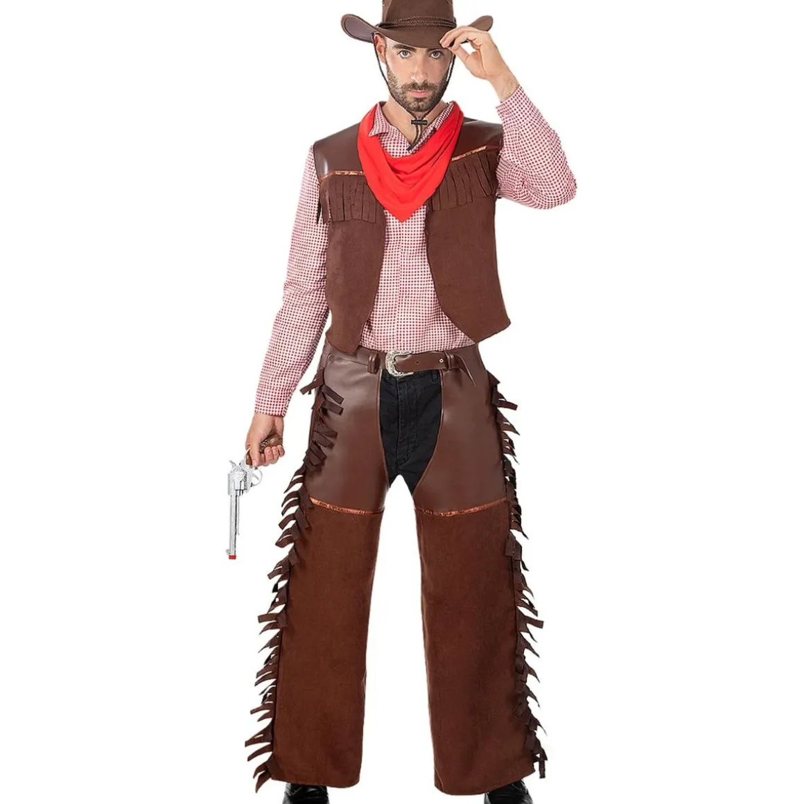 Disfraz de cowboy pistolero hombre M-L