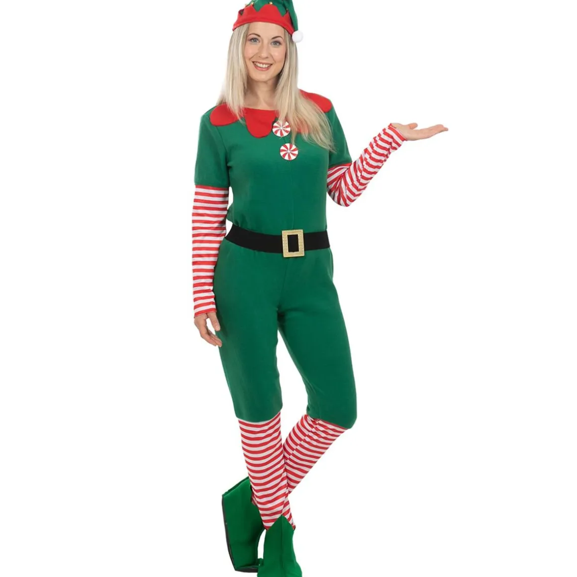 Disfraz de elfa navideña mujer XXL