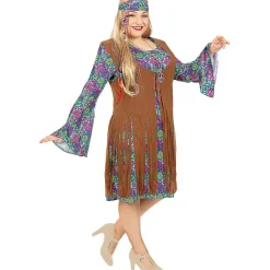 Disfraz de hippie para mujer XXL