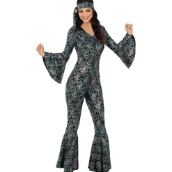 Disfraz de los Años 70 disco para mujer S