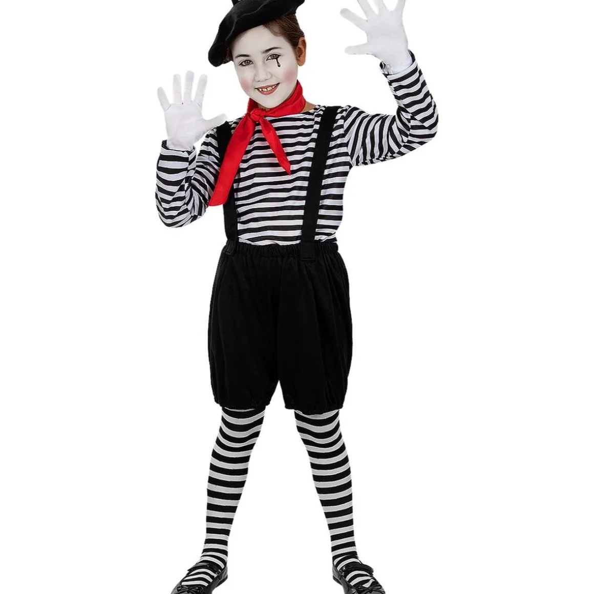 Disfraz de mimo para niña 5-6 años