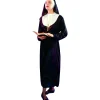 Disfraz de monja con velo negro (Talla única)ㅤ