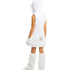 Disfraz de oso polar para niña 5-6 años