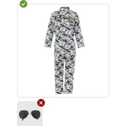 Disfraz de piloto de caza para hombre M-L