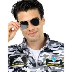 Disfraz de piloto de caza para hombre M-L