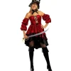 Disfraz de pirata corsaria elegante para mujer XL