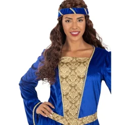 Disfraz de princesa medieval azul para mujer XL