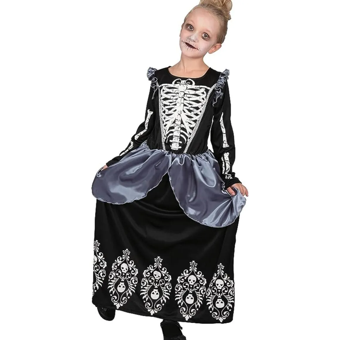 Disfraz de reina esqueleto 5-7 años