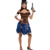Disfraz de Steampunk corto para mujer XL