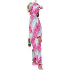 Disfraz de unicornio multicolor onesie para niños 3-4 años