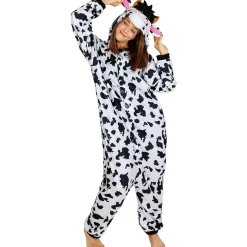 Disfraz de vaca onesie para adulto S-M