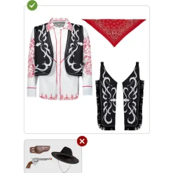 Disfraz de vaquero para adulto XL