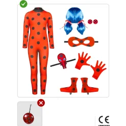 Disfraz Miraculous Ladybug con accesorios niña 5-6 años