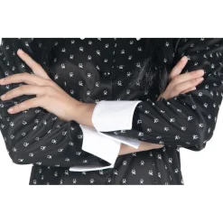 Disfraz Miércoles Addams vestido con peluca talla M