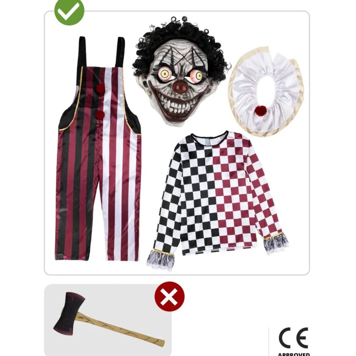 Disfraz Payaso Terrorífico Premium hombre XL