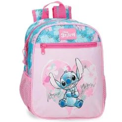 Disney - Mochila preescolar 28 cm adaptable a carro - Heart Stitch
