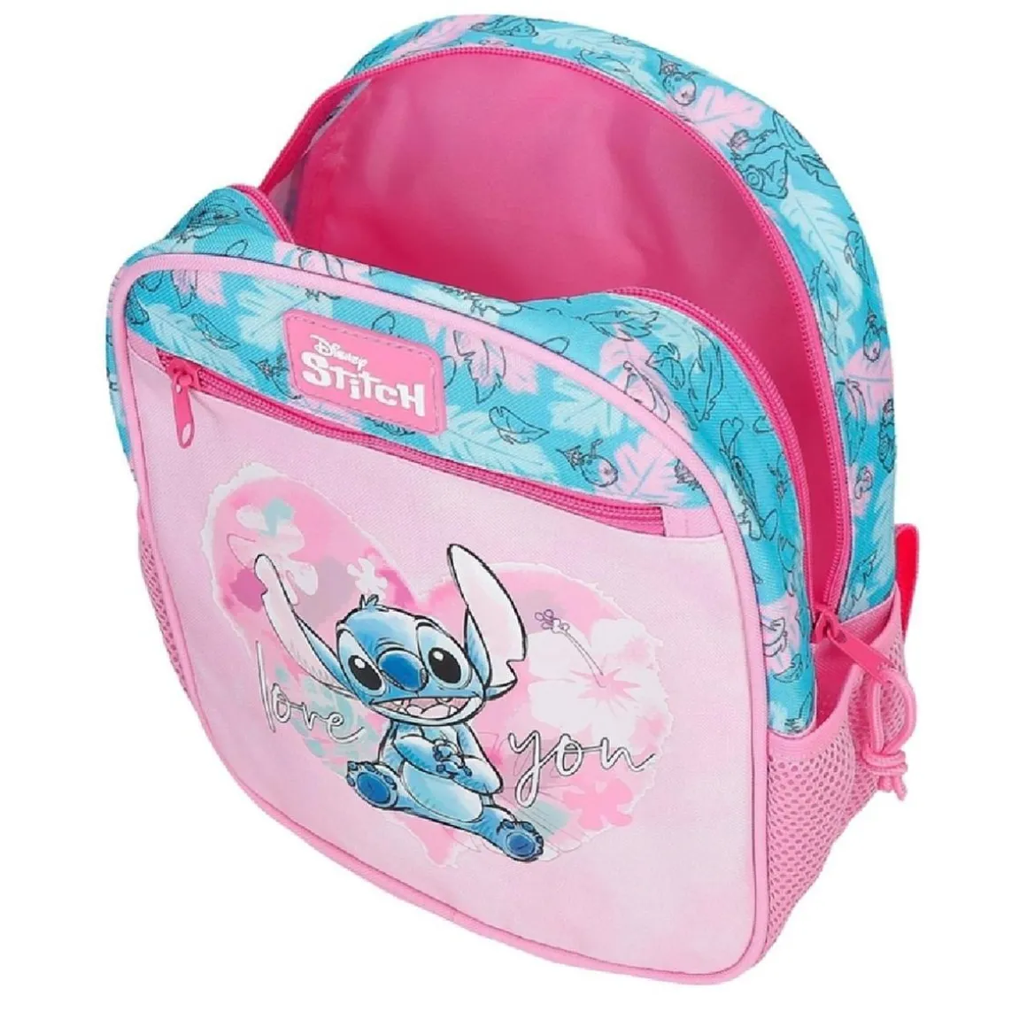 Disney - Mochila preescolar 28 cm adaptable a carro - Heart Stitch