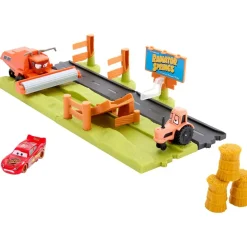 Disney - Cars - Pista de Cars Fuga Trepidante con Accesorios ㅤ