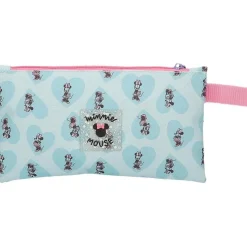 Disney - Estuche azul Disney Minnie My happy place con asa 22x12 cms Poliéster