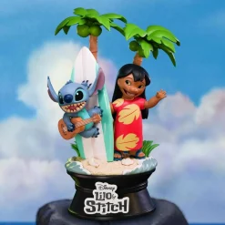 Disney - Figura coleccionable de Lilo & Stitch con tabla de surf ㅤ