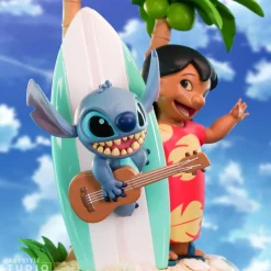 Disney - Figura coleccionable de Lilo & Stitch con tabla de surf ㅤ