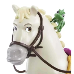 Disney - Rapunzel - Muñeca princesa y caballo de juguete, Mattel HLW23