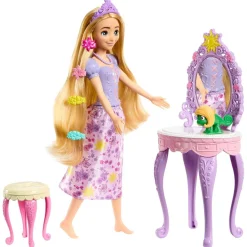 Disney - Rapunzel - Muñeca Rapunzel con ropa y accesorios inspirados en la película ㅤ