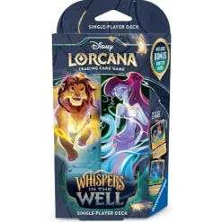 Disney Lorcana Whispers in the Well - Mazo de inicio Ámbar / Esmeralda (inglés)