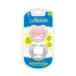 Dr. Brown's - 2 Chupetes Advantage Reversible T1 0-6M