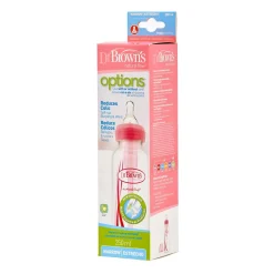 Dr. Brown's - Biberón Options Estándar 250 ml Rosa