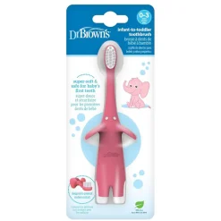 Dr. Brown's - Cepillo de Dientes Elefante Rosa