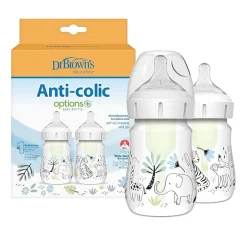 Dr. Brown's - Pack 2 Biberones Options+ Boca Ancha 150ml - Selva