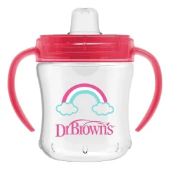 Dr. Brown´s - Vaso Transición boquilla suave 180 ml Rosa