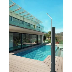 Ducha solar aluminio acabado negro 30L