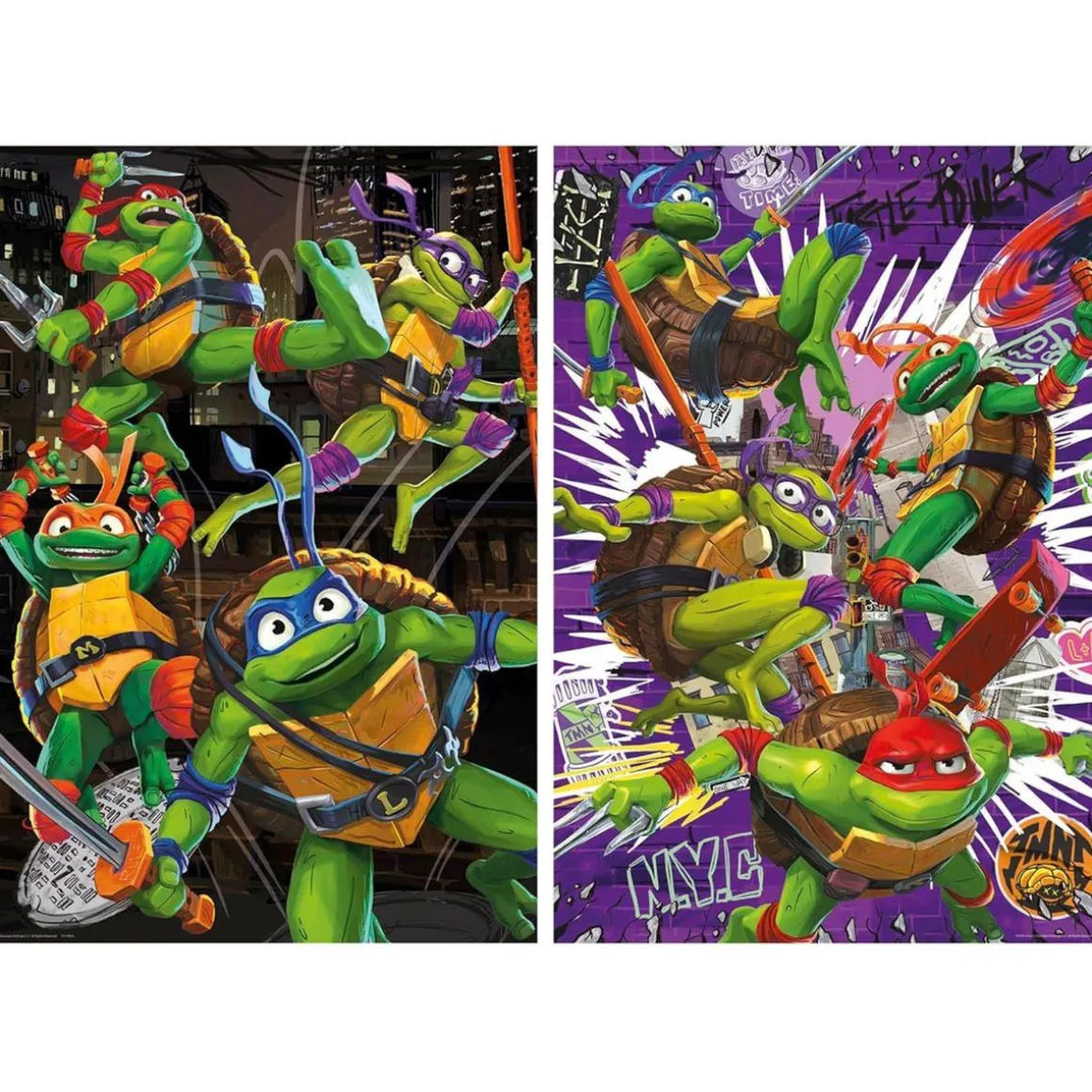 Educa Borras - Pack Doble Puzzle Tortugas Ninja ㅤ