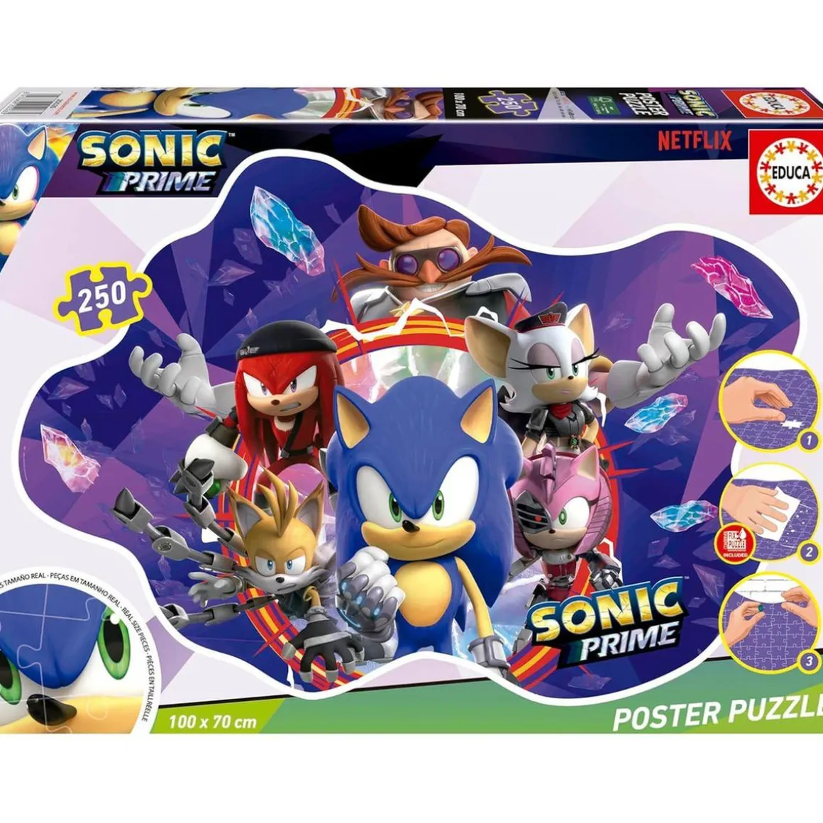Educa Borras - Puzzle 250 Sonic Prime 'Poster Puzzle' ㅤ